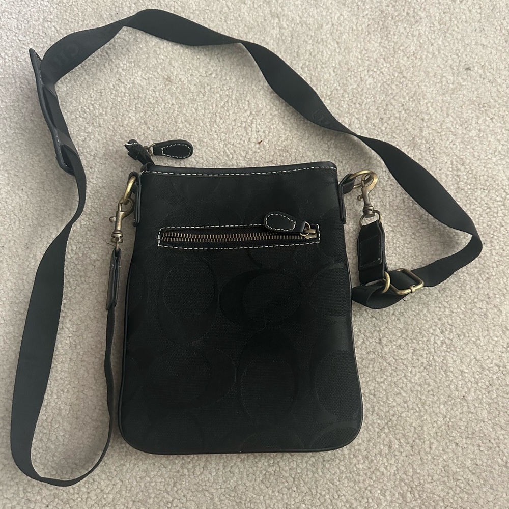 Coach Black Monogram Crossbody Bag